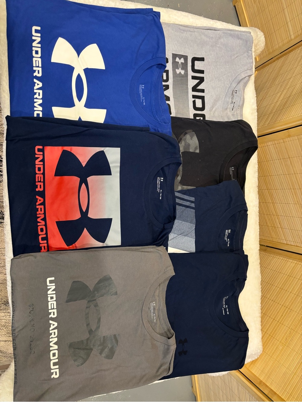 Under Armour Men's Graphic Tee Bundle - Blue, Navy, Gray, Black